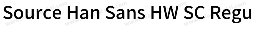 Source Han Sans HW SC Regular字体转换